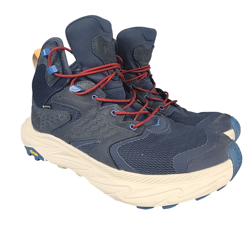 HOKA One One Anacapa 2 Mid GTX Mens 13D Blue Gore-Tex Vibram Hiking Boots